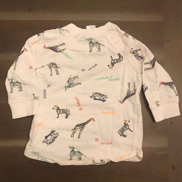 H&M Baby Boy Zoo Animal Long-Sleeve Top - Picture 3 of 3